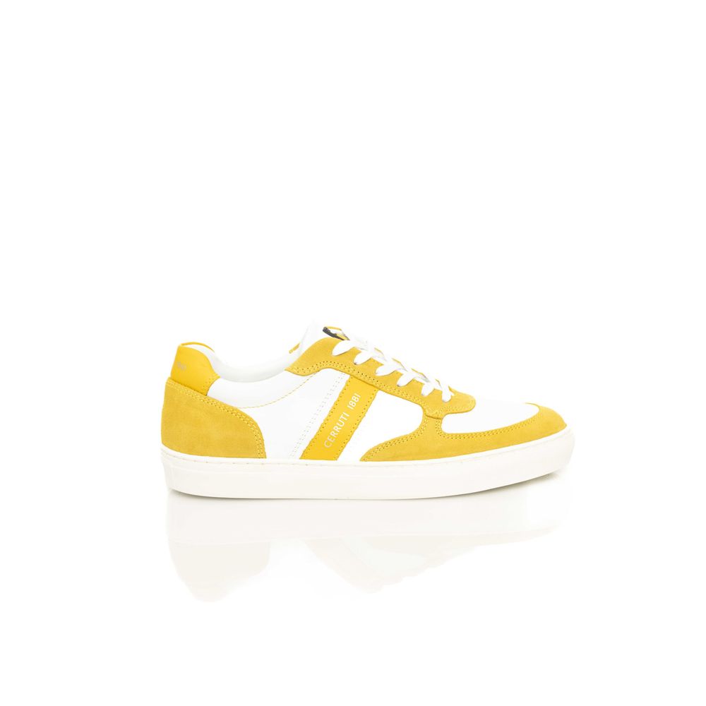 Cerruti 1881 Yellow Leather Sneaker for Distinctive Style