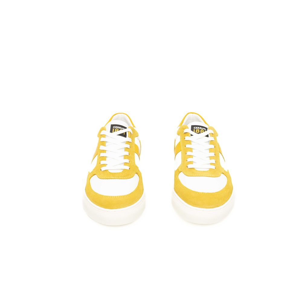 Cerruti 1881 Yellow Leather Sneaker for Distinctive Style
