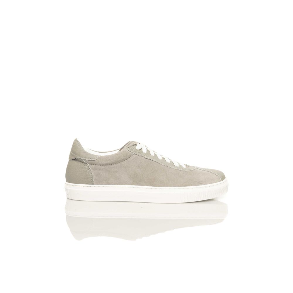 Cerruti 1881 Gray Leather Sneaker for Elevated Style
