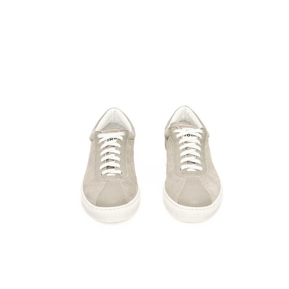 Cerruti 1881 Gray Leather Sneaker for Elevated Style