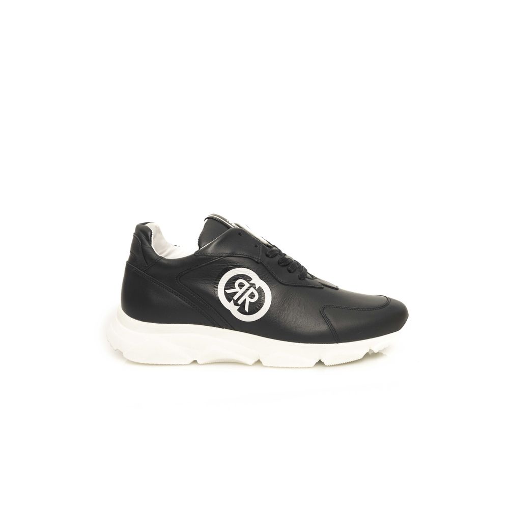 Cerruti 1881 Blue Leather Sneaker for Elevated Elegance