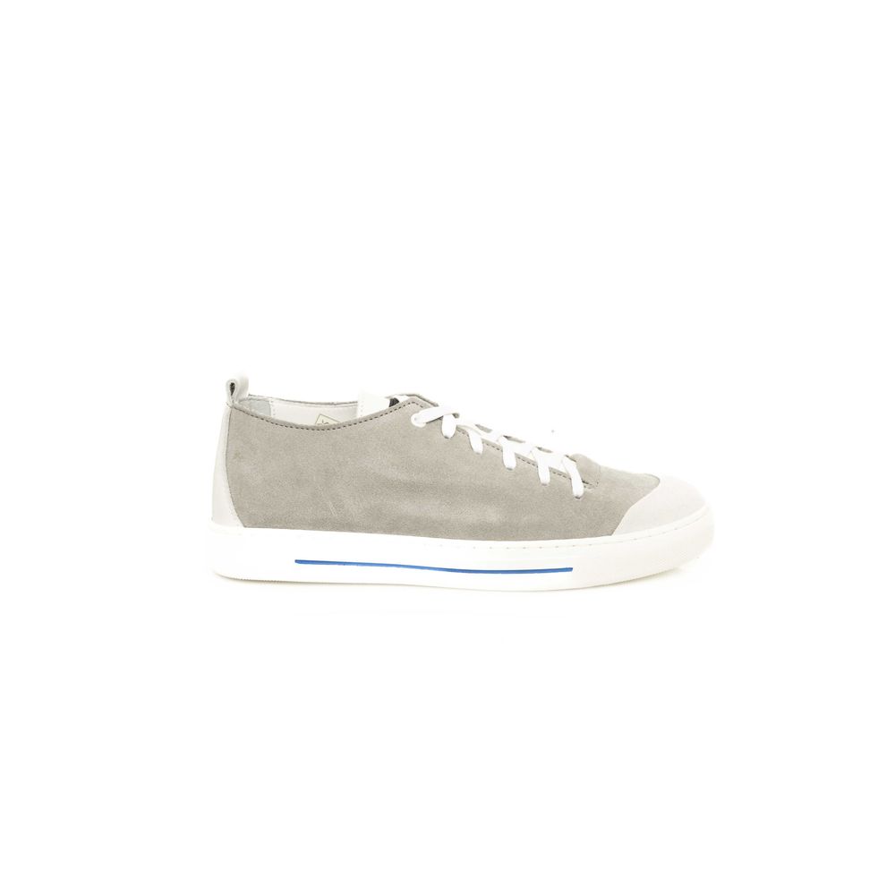 Cerruti 1881 Gray Leather Sneaker for Elevated Style