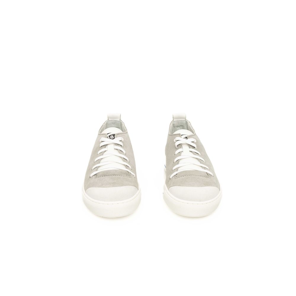 Cerruti 1881 Gray Leather Sneaker for Elevated Style