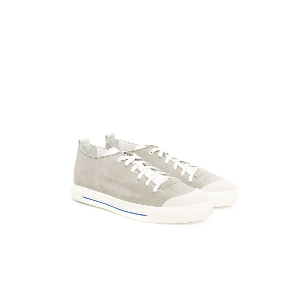 Cerruti 1881 Gray Leather Sneaker for Elevated Style