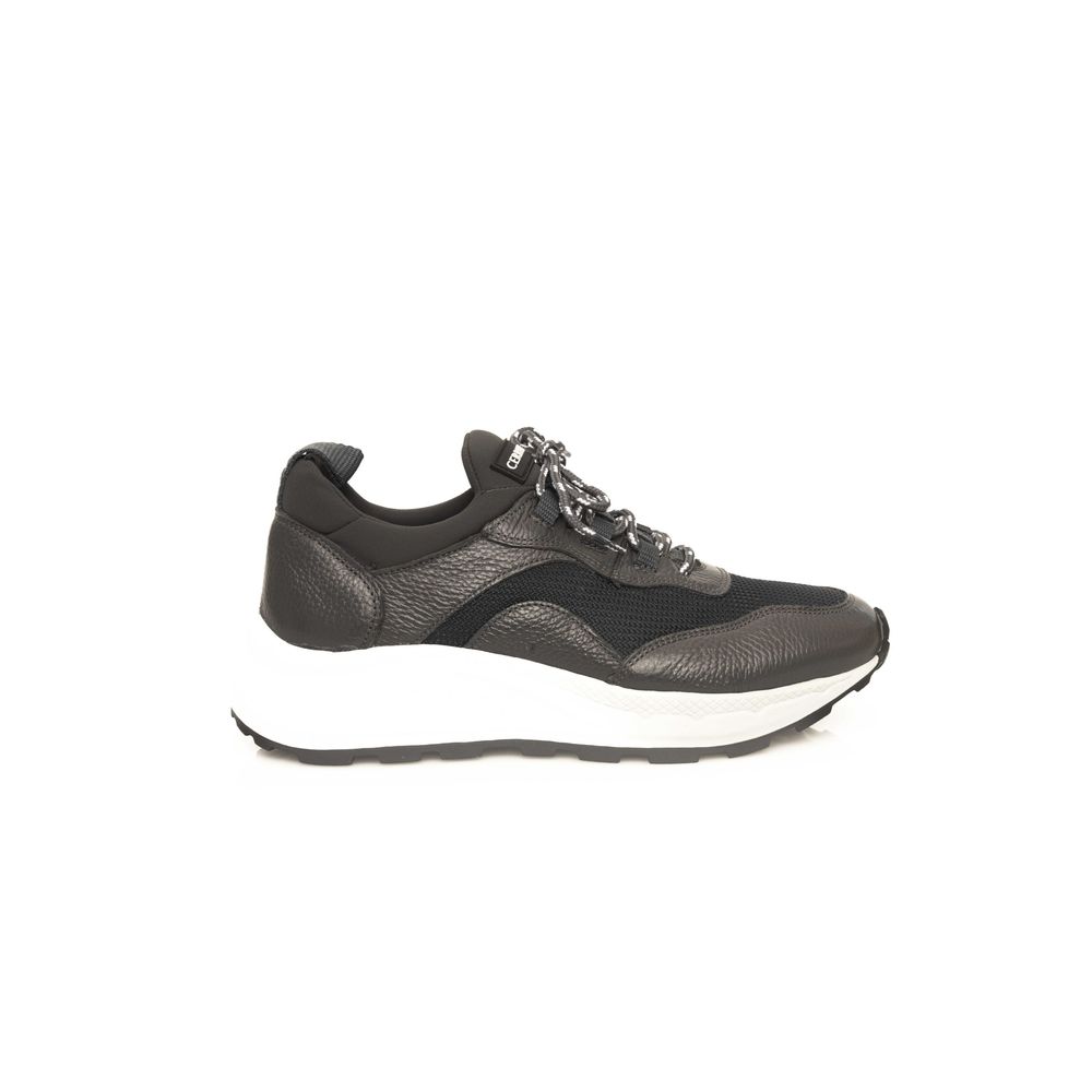 Cerruti 1881 Gray Leather Sneaker for Elevated Style