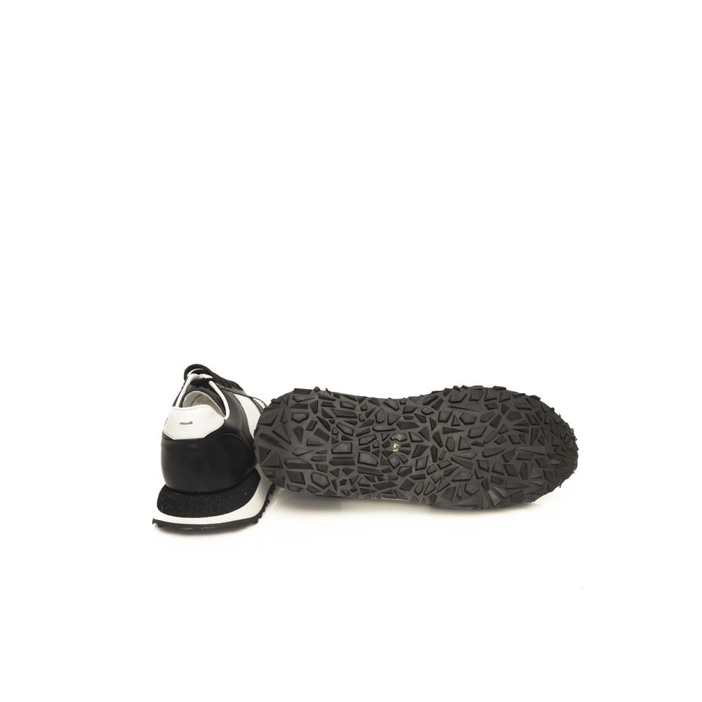 Cerruti 1881 Black Leather Sneaker for Effortless Elegance