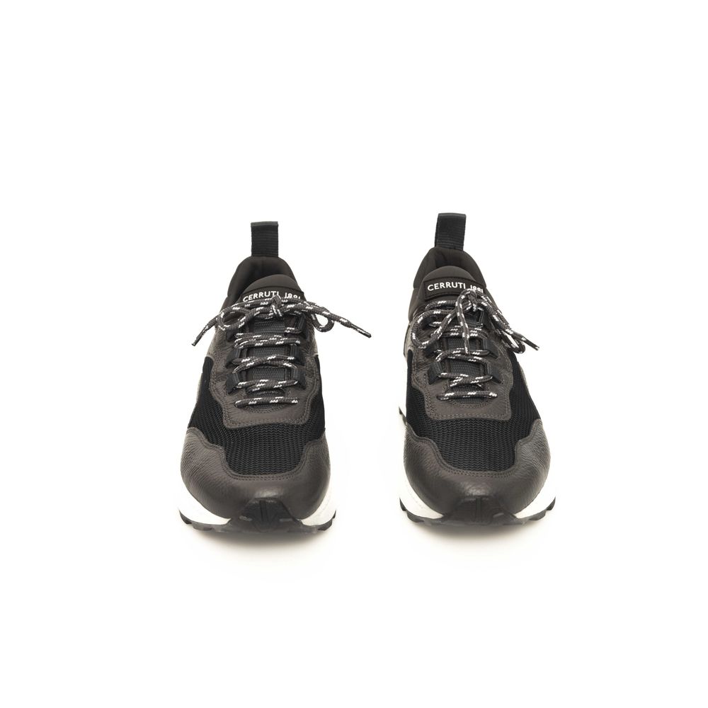 Cerruti 1881 Gray Leather Sneaker for Elevated Style