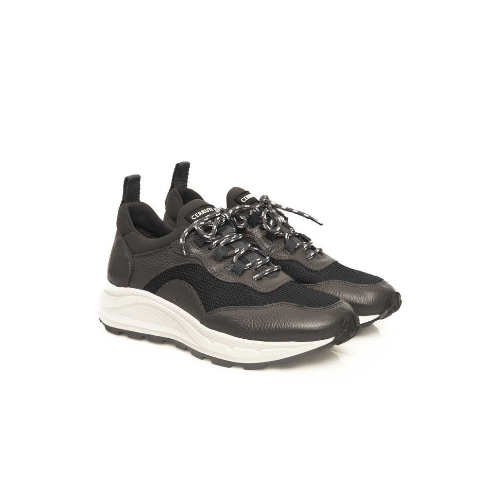 Cerruti 1881 Gray Leather Sneaker for Elevated Style