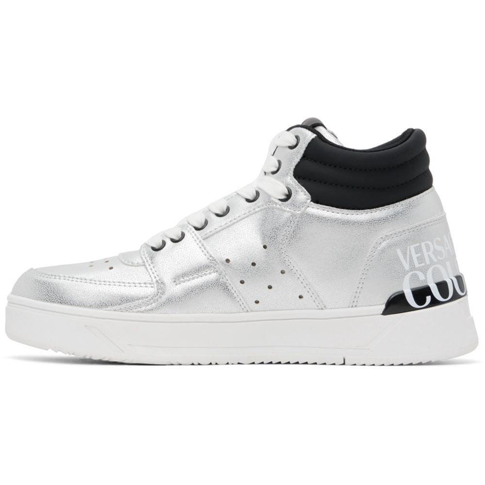 Versace Jeans Gray Eco-Leather Sneaker for Elevated Style