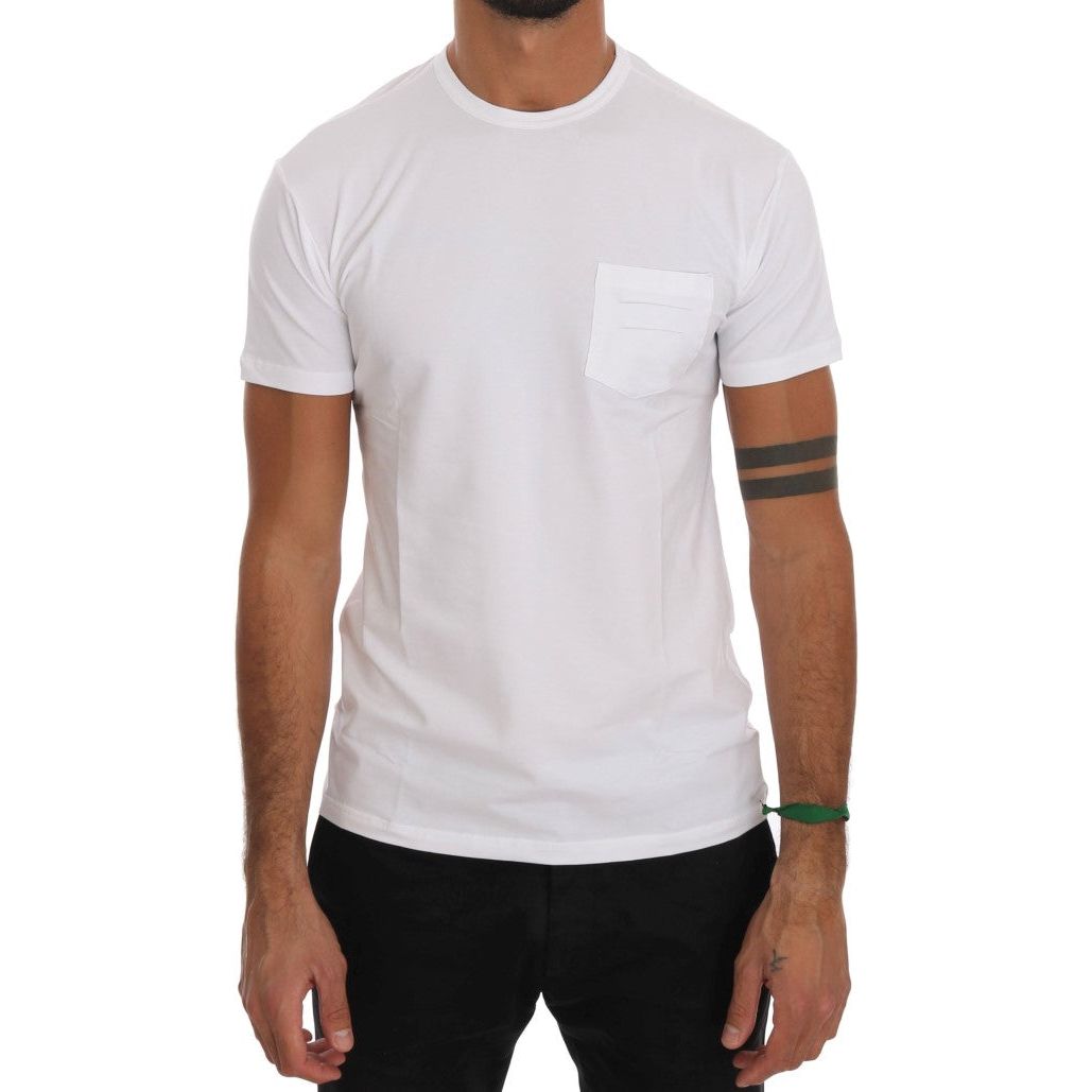 Daniele Alessandrini White Cotton Crew-Neck T-Shirt
