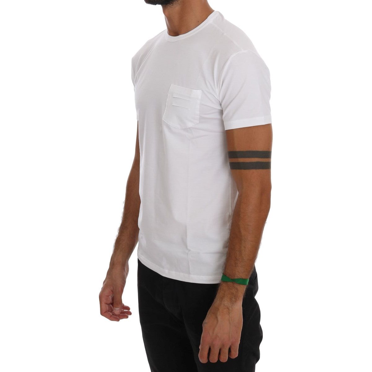 Daniele Alessandrini White Cotton Crew-Neck T-Shirt