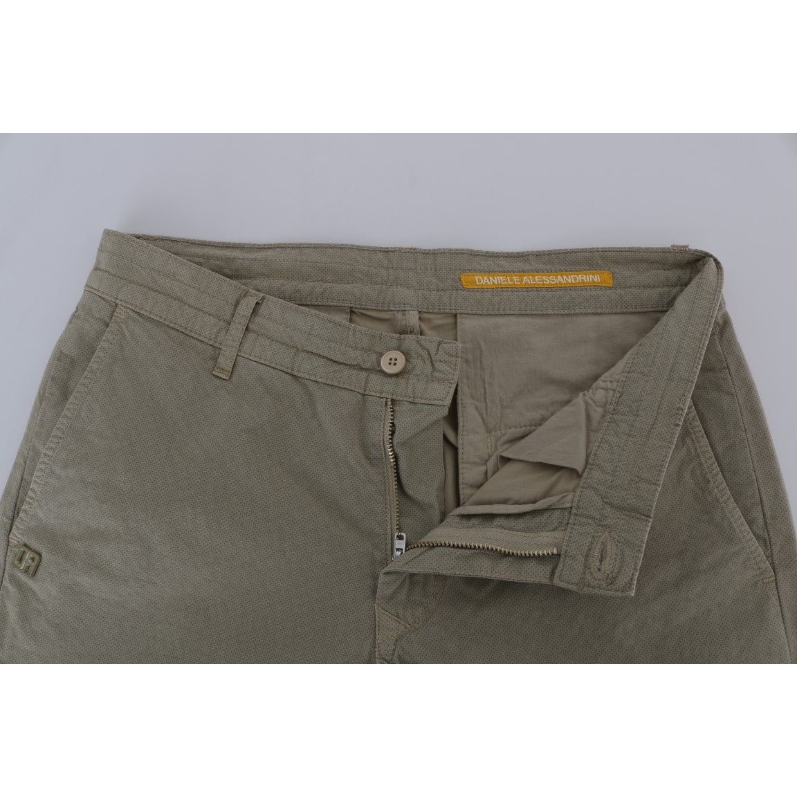 Daniele Alessandrini Beige Cotton Chinos for Sophisticated Style