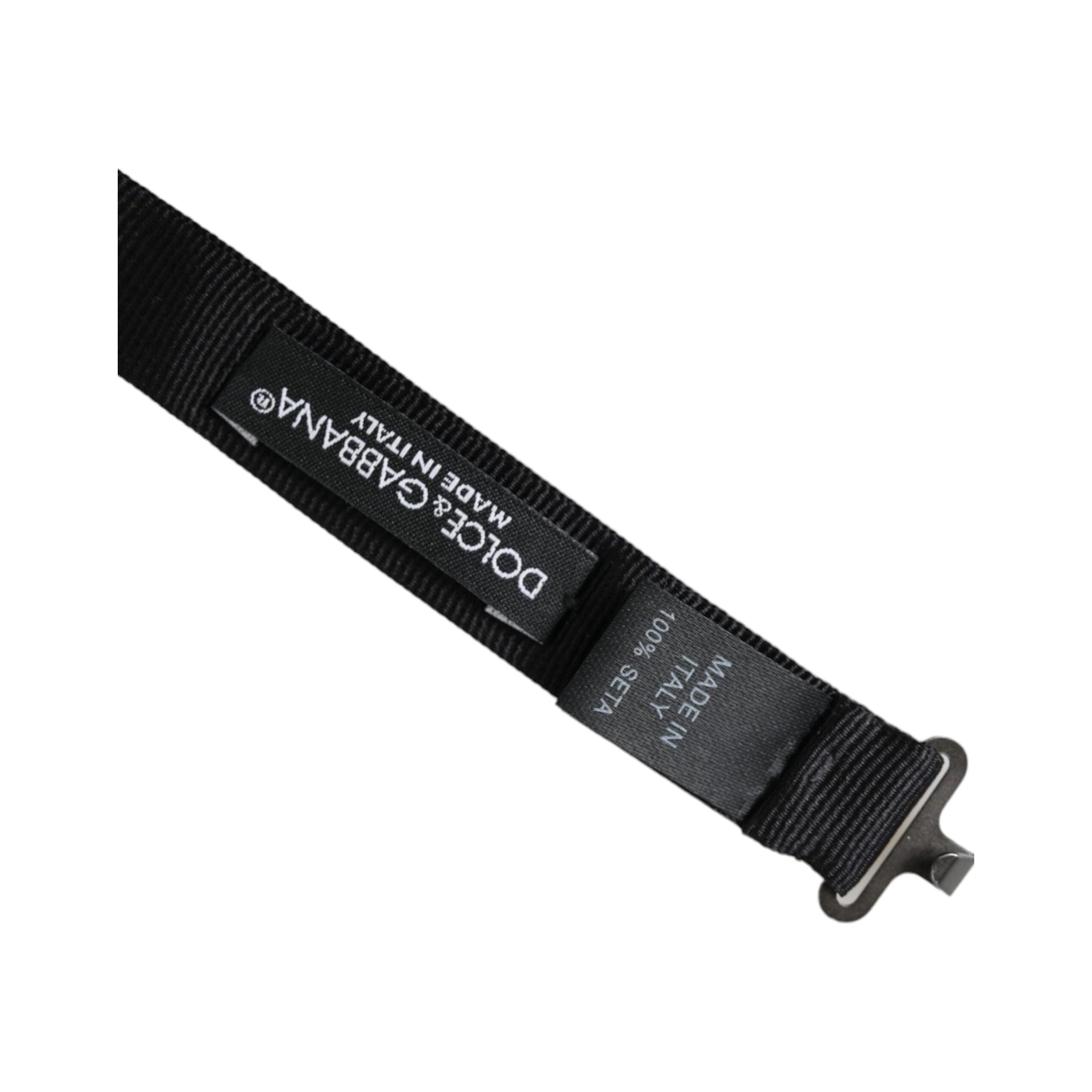 Dolce & Gabbana Black Silk Adjustable Neck Bow Tie