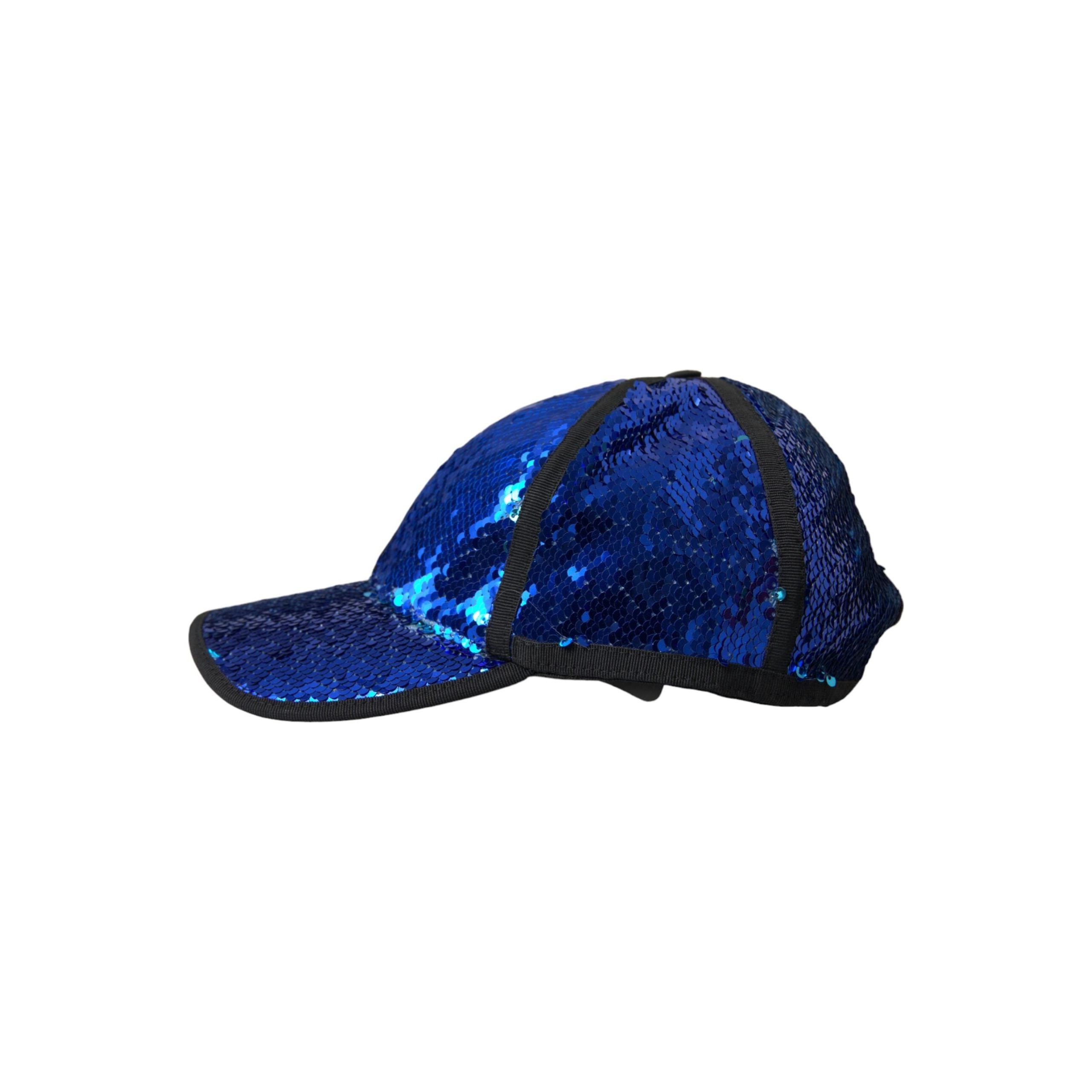 Dolce & Gabbana Royal Blue Sequin Baseball Hat