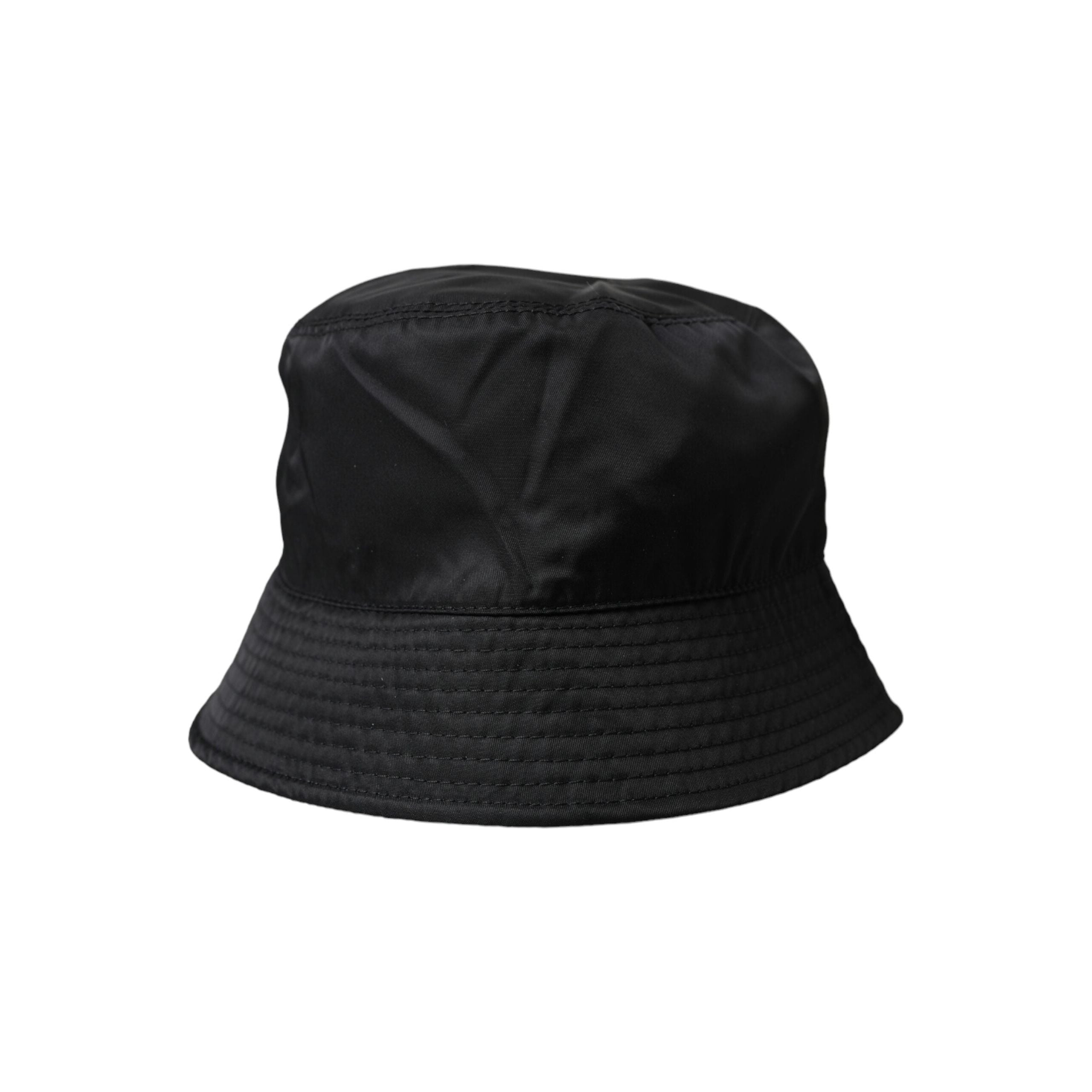 Dolce & Gabbana Black Cotton Wide Brim Bucket Hat