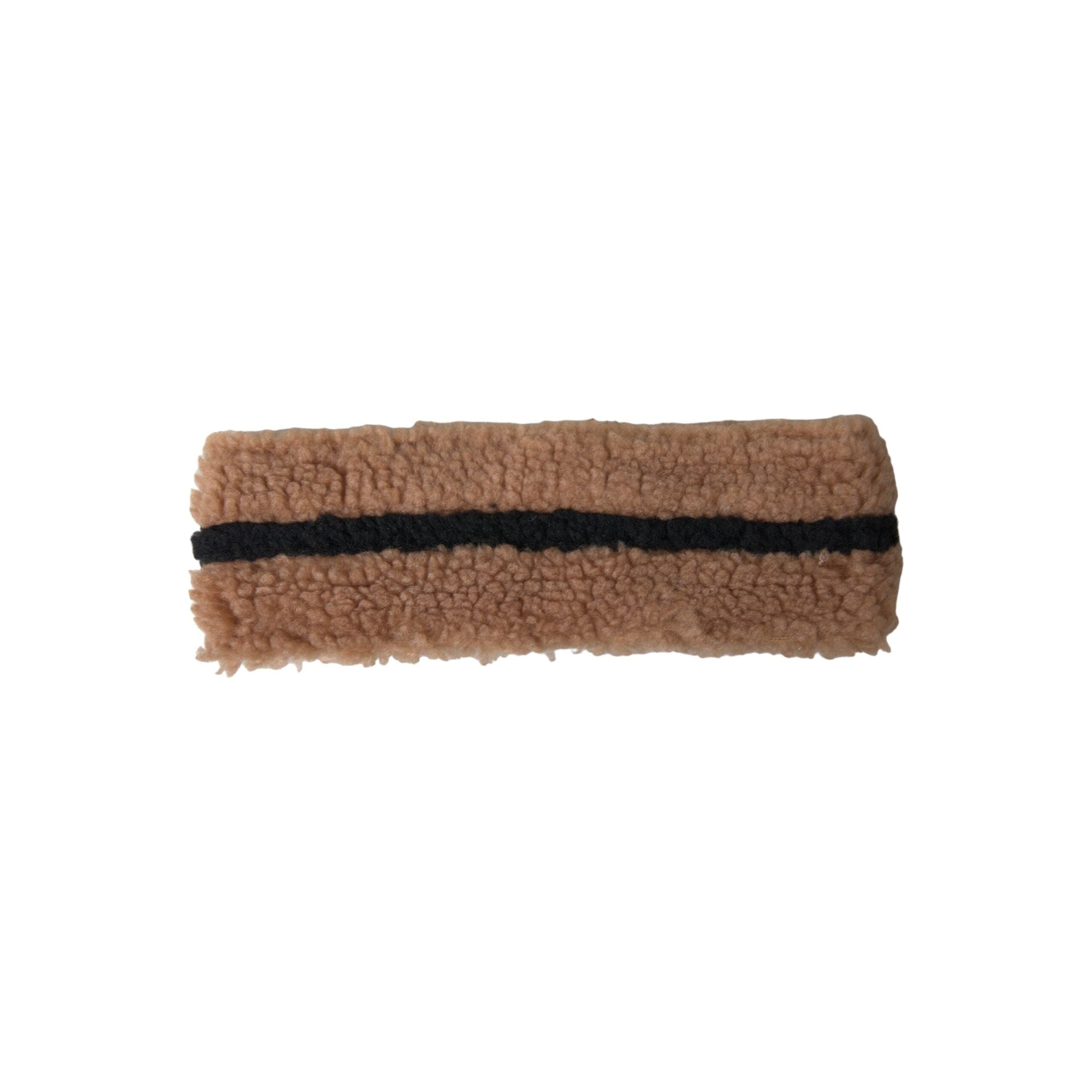 Dolce & Gabbana Brown Black Fleece Wool Head Band Hat