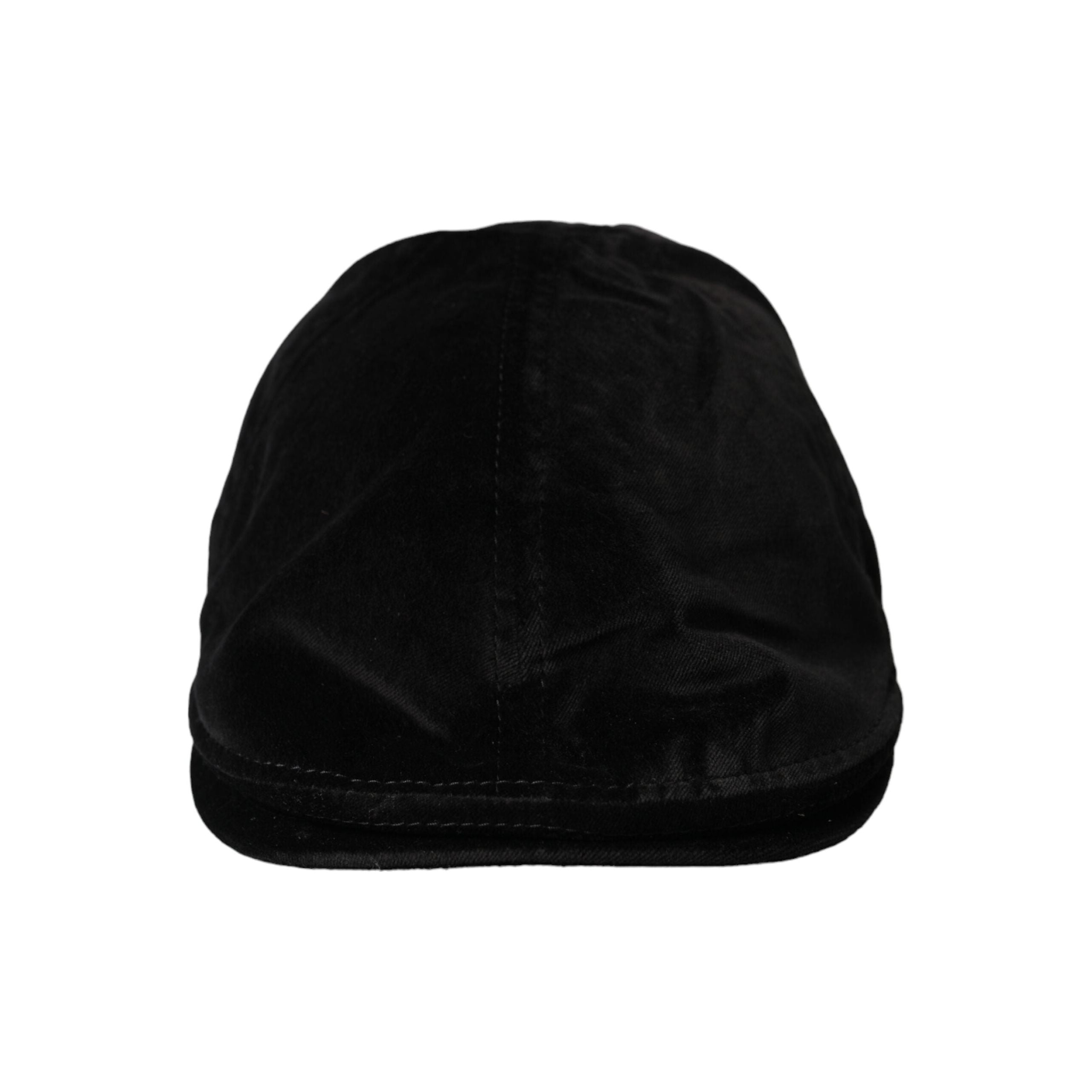 Dolce & Gabbana Black Crown Cotton Newsboy Hat