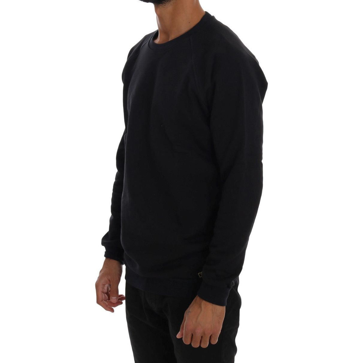 Daniele Alessandrini Dark Blue Cotton Crewneck Sweater