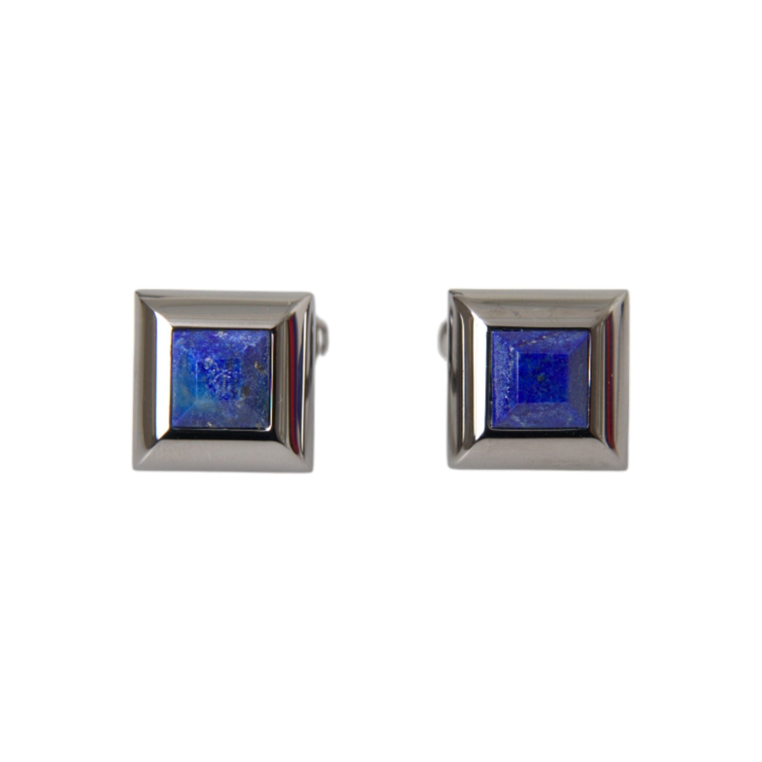Dolce & Gabbana Silver Plated Brass Crystal Cufflinks
