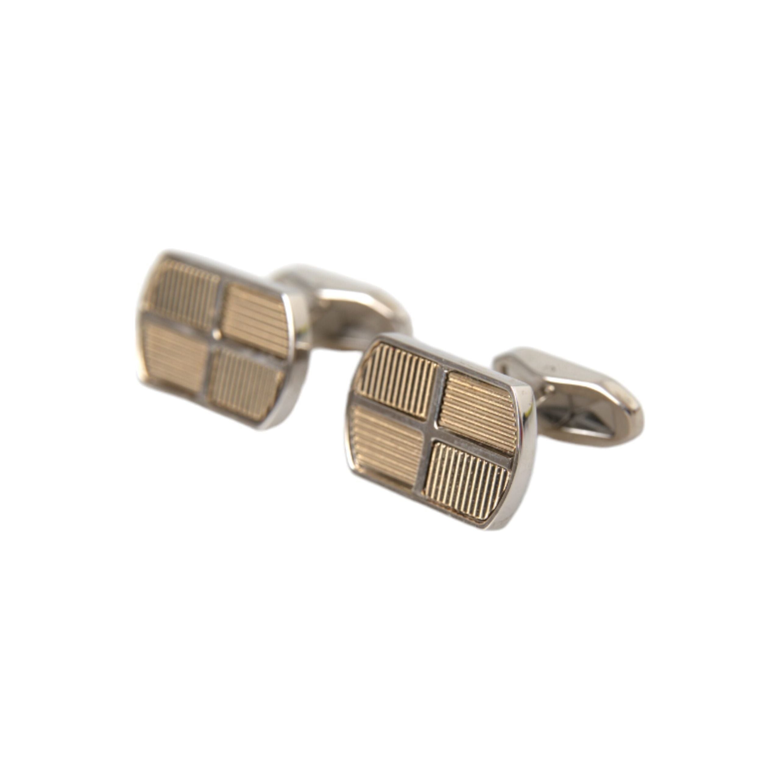 Dolce & Gabbana Silver Gold Plated Metal Brass Cufflinks