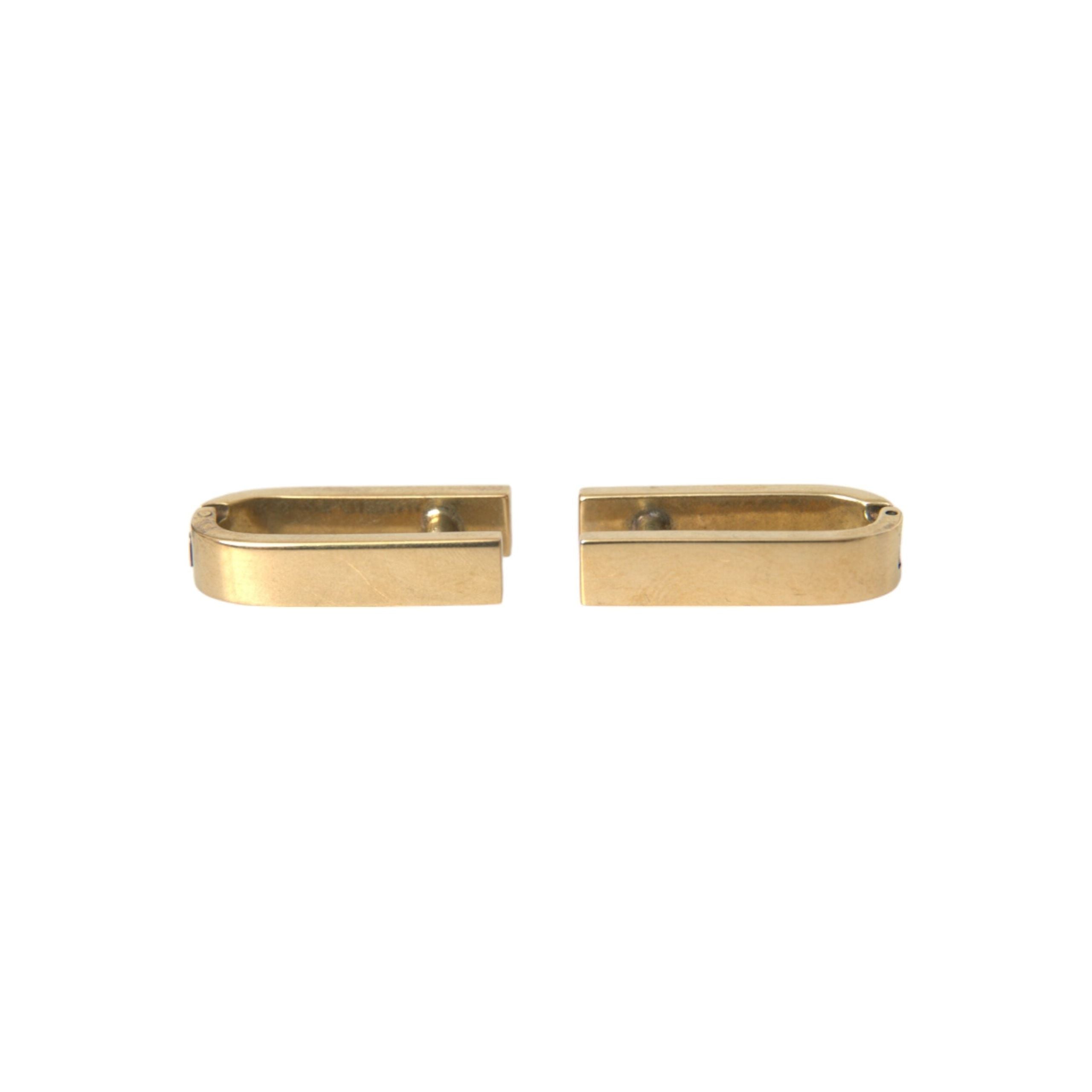 Dolce & Gabbana Gold Plated Metal Brass Pin Cufflinks