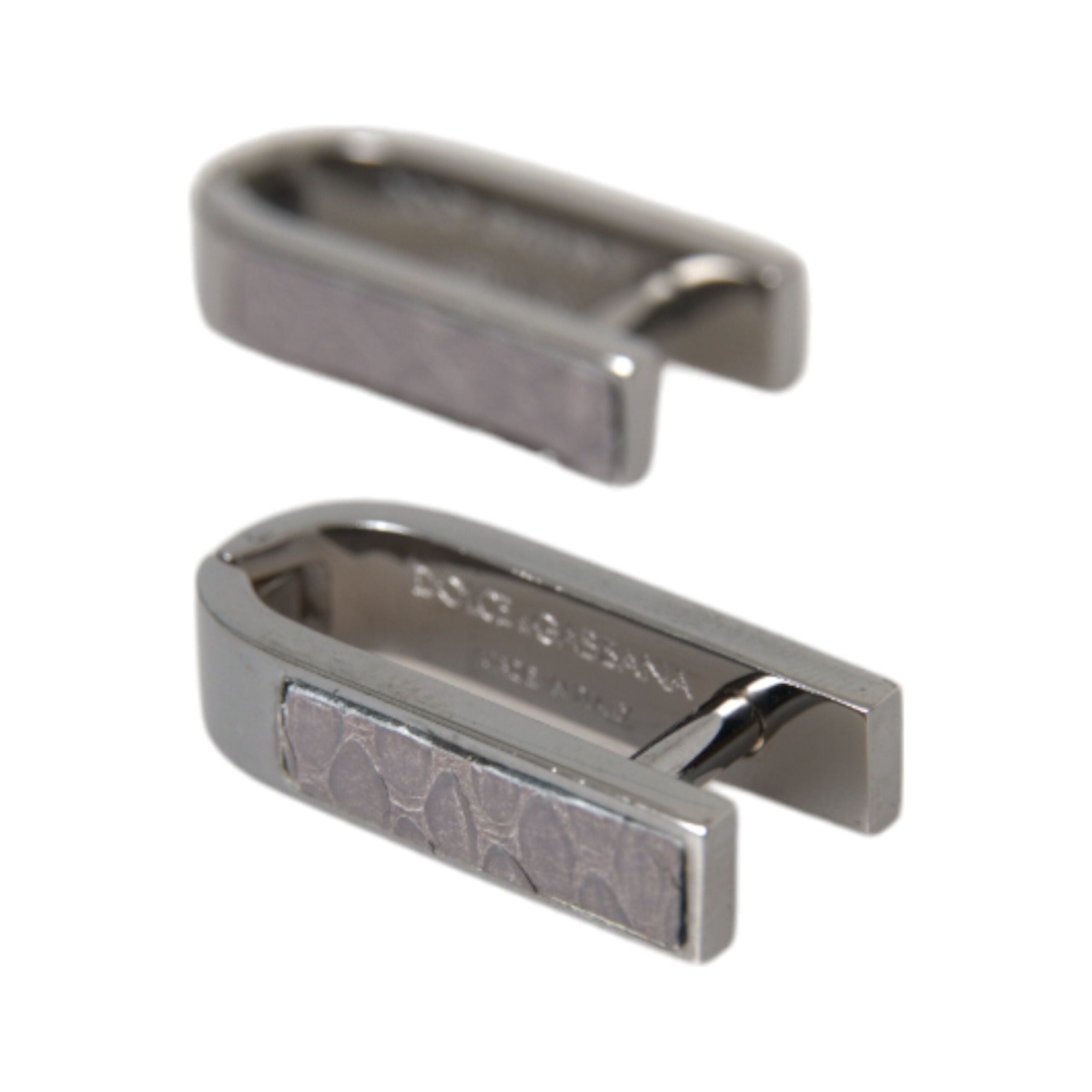 Dolce & Gabbana Silver Plated Metal Brass Pin Cufflinks