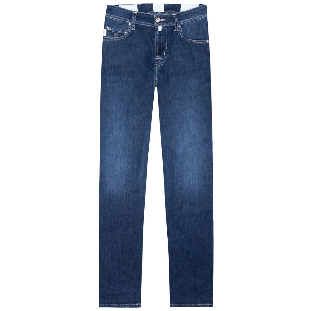Tramarossa Blue Cotton Jeans for Elevated Sophistication