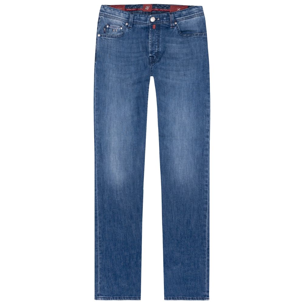 Tramarossa Blue Cotton Jean – Exquisite Italian Craftsmanship