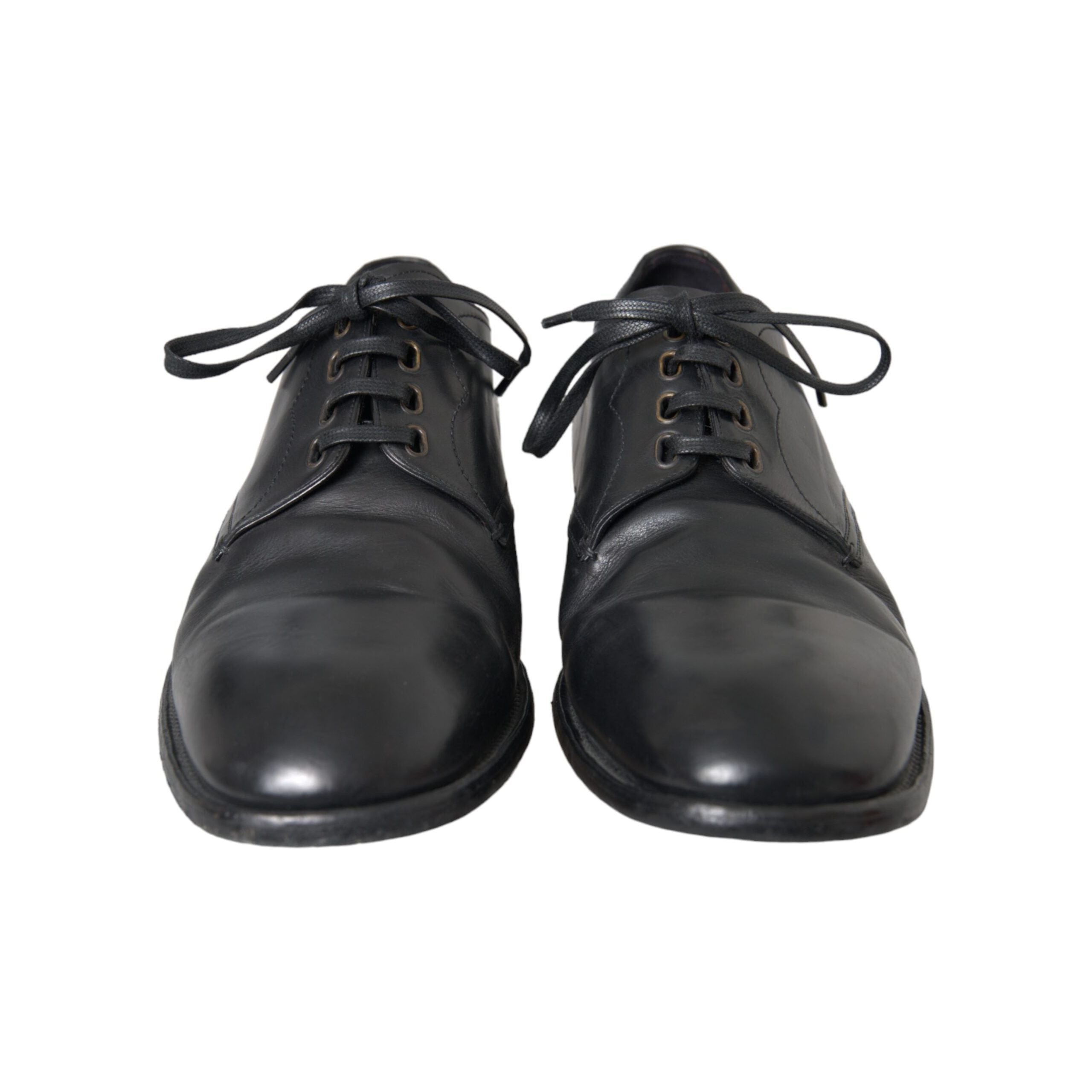 Dolce & Gabbana Black Leather Derby Formal Dress Shoes
