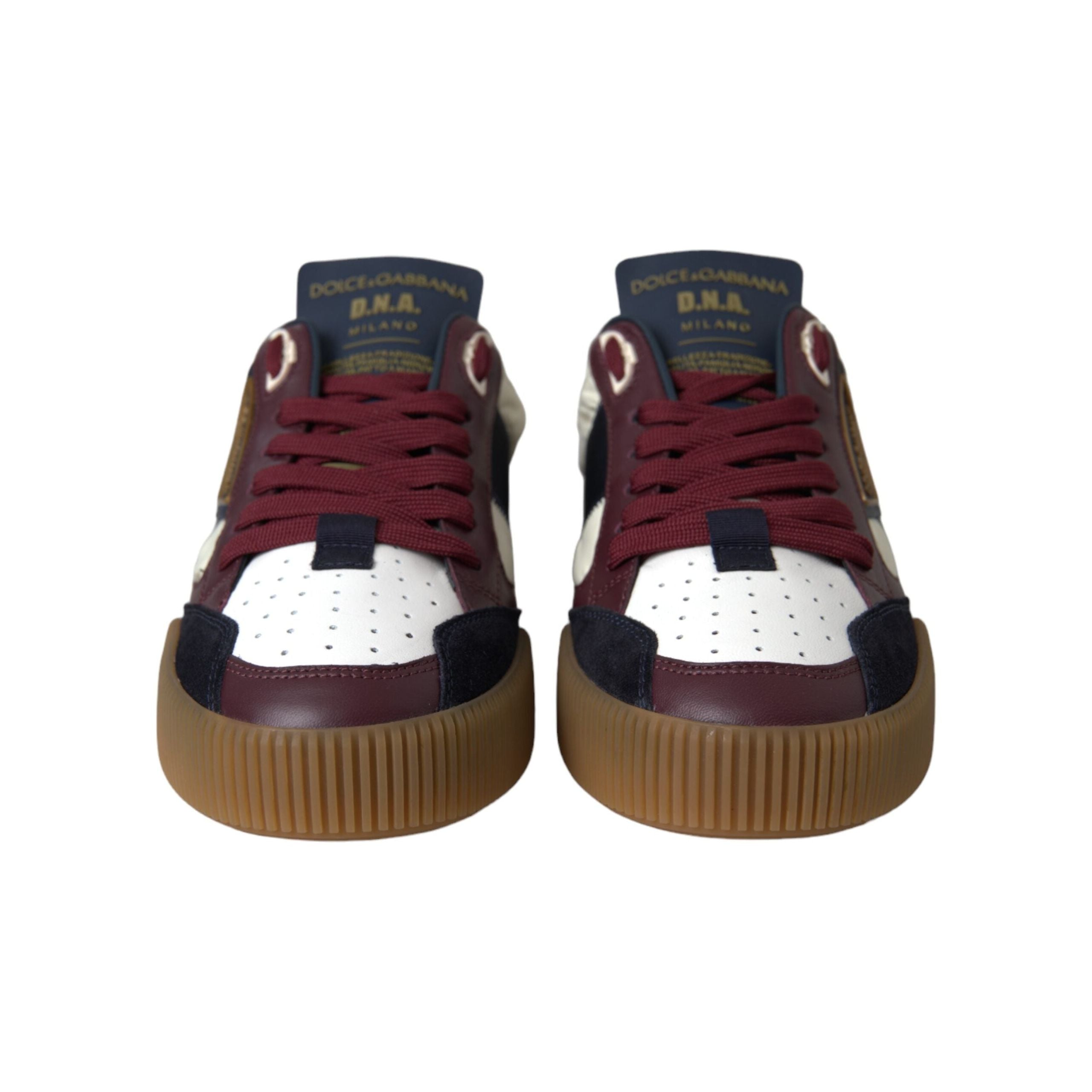 Dolce & Gabbana Multicolor Leather Low Top Sneakers Shoes