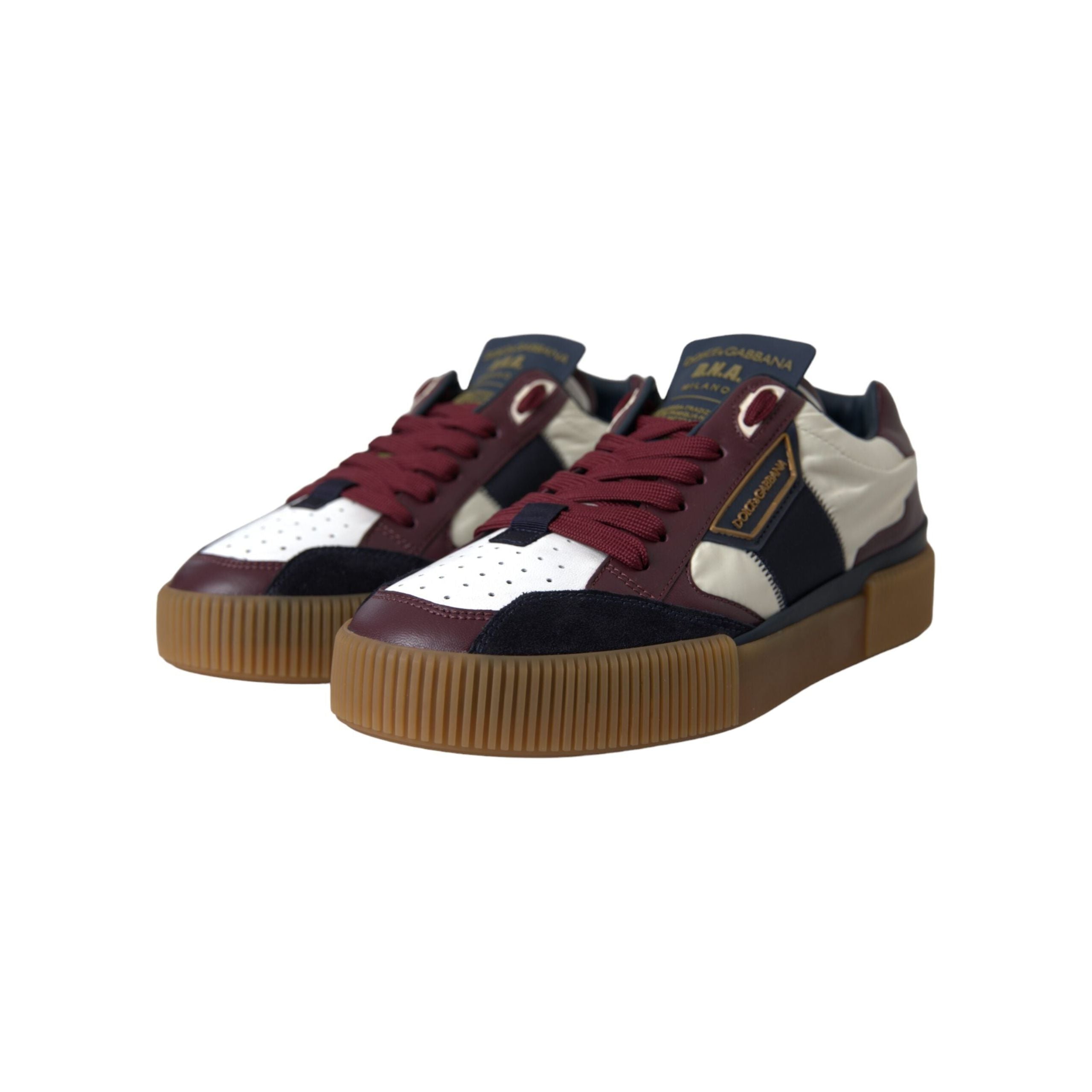 Dolce & Gabbana Multicolor Leather Low Top Sneakers Shoes