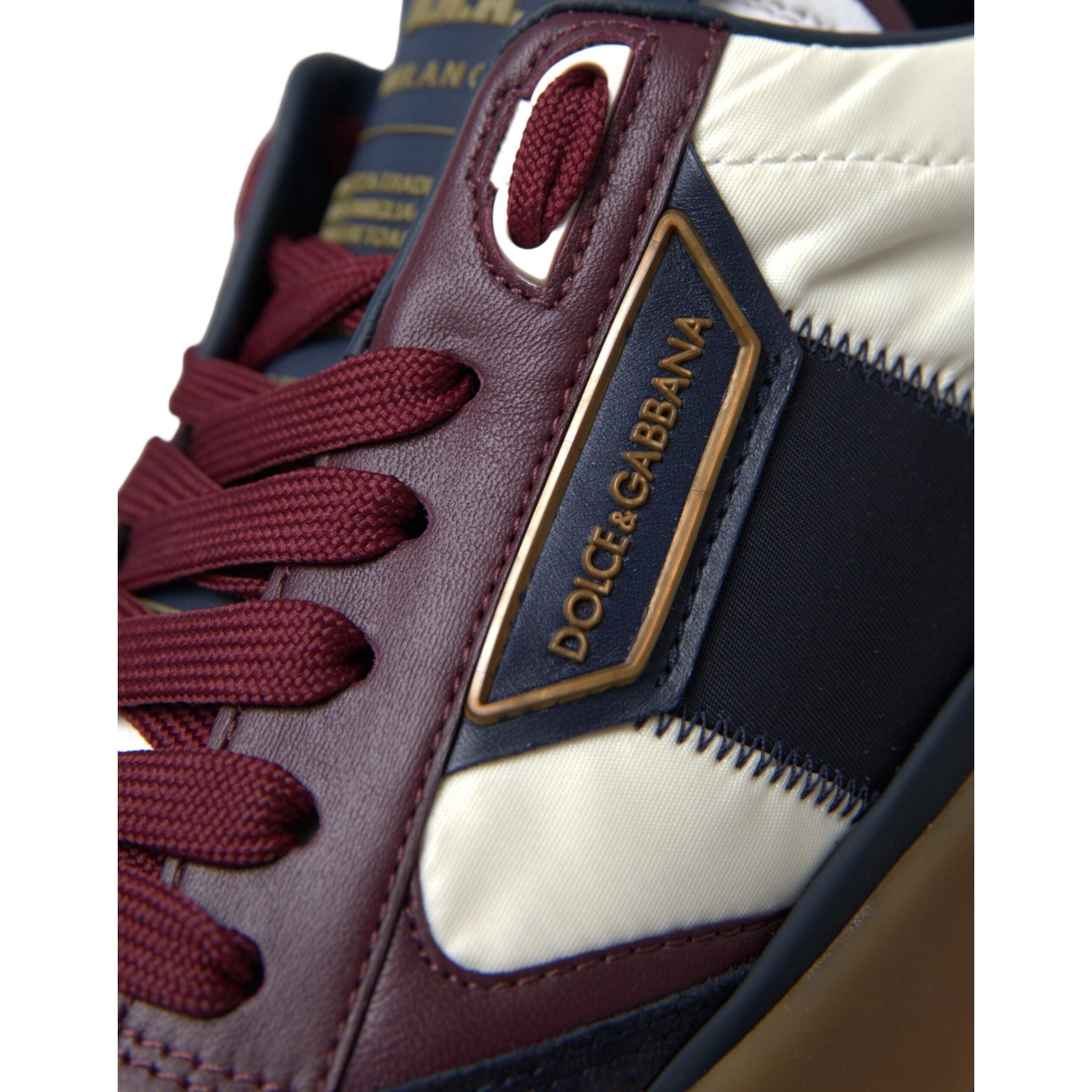 Dolce & Gabbana Multicolor Leather Low Top Sneakers Shoes