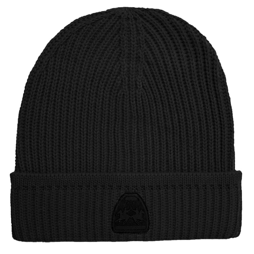 La Martina Black Acrylic Beanie for Elevated Style