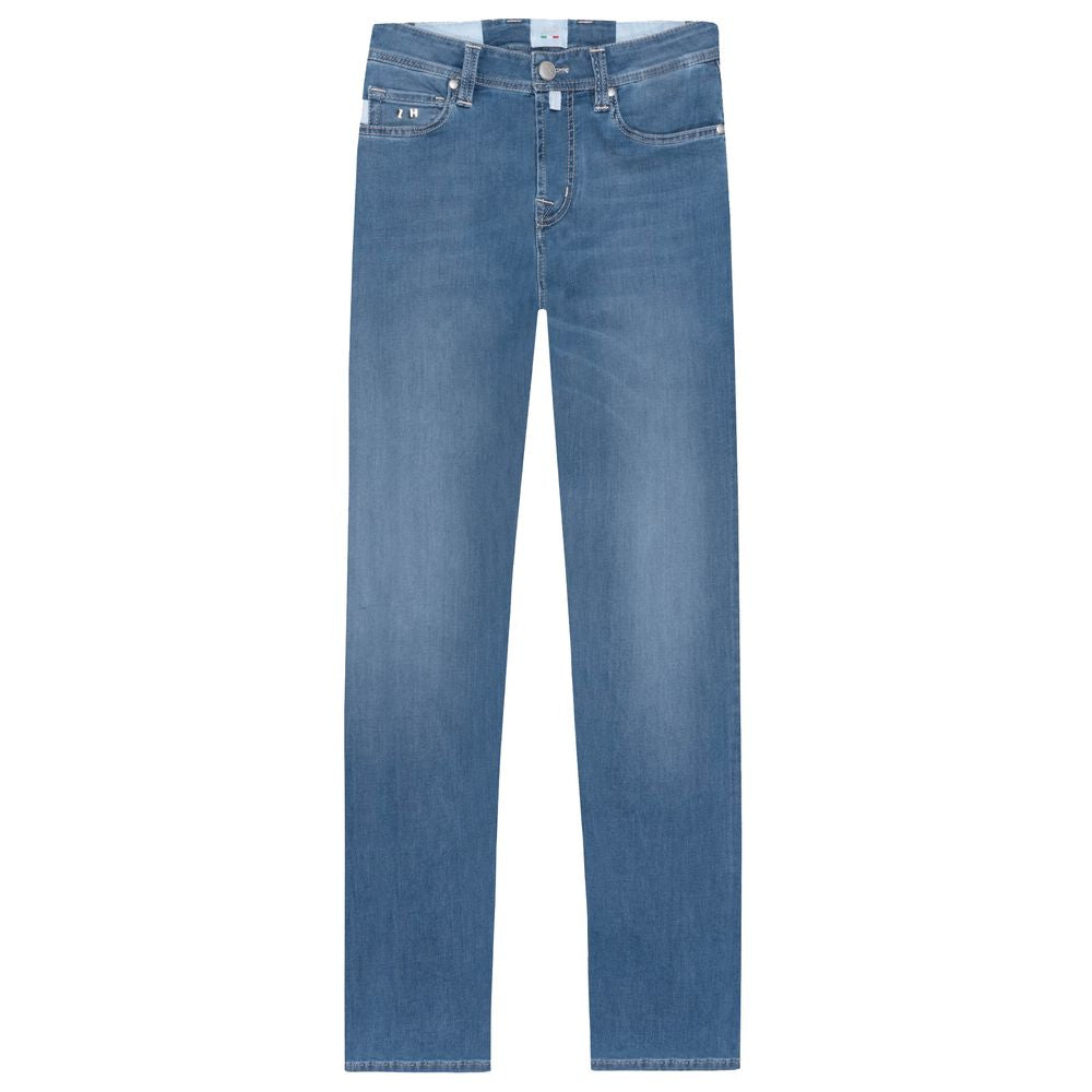 Tramarossa Light Blue Cotton Jeans for Effortless Elegance