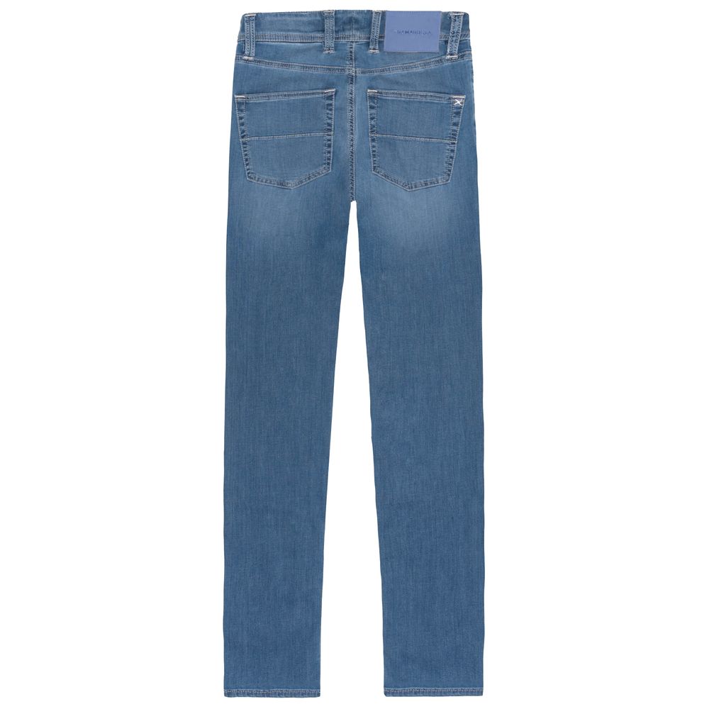 Tramarossa Light Blue Cotton Jeans for Effortless Elegance