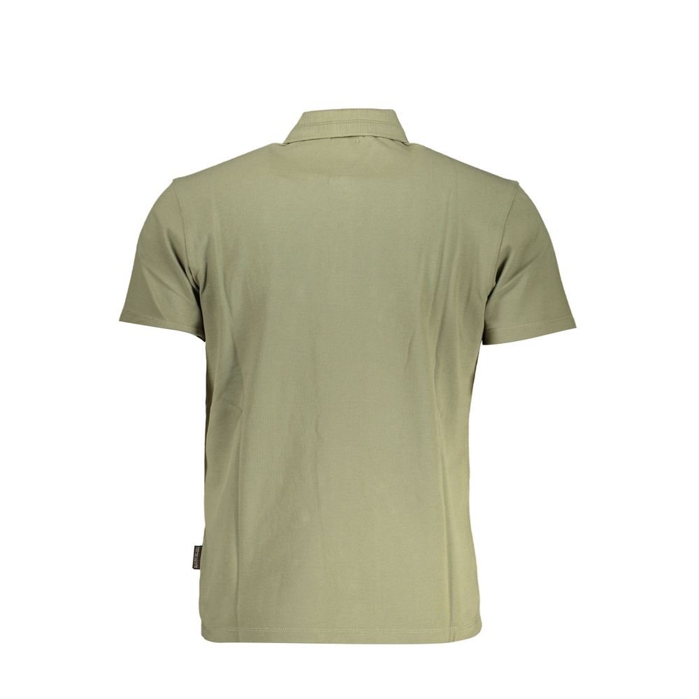 Napapijri Green Cotton Polo Shirt for Effortless Elegance