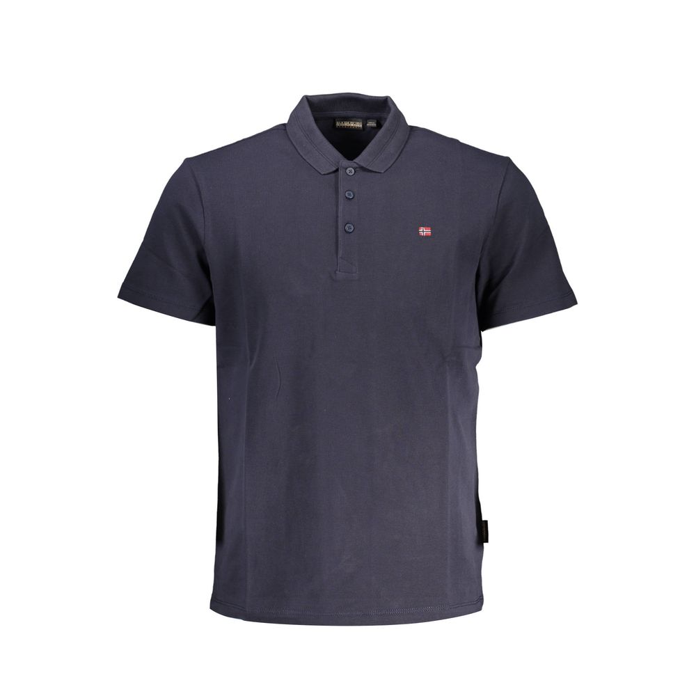 Napapijri Blue Cotton Polo for Elevated Casual Style