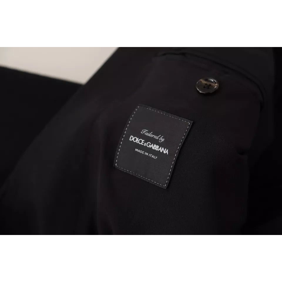 Dolce & Gabbana Black Wool Slim Fit Blazer Jacket