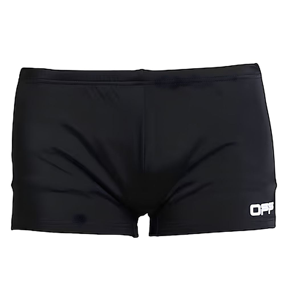 Off-White Black Nylon Swim Trunk for Elevated Style