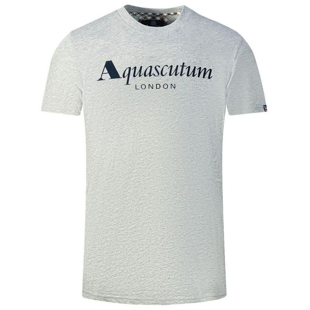 Aquascutum Gray Cotton T-Shirt for Timeless Elegance