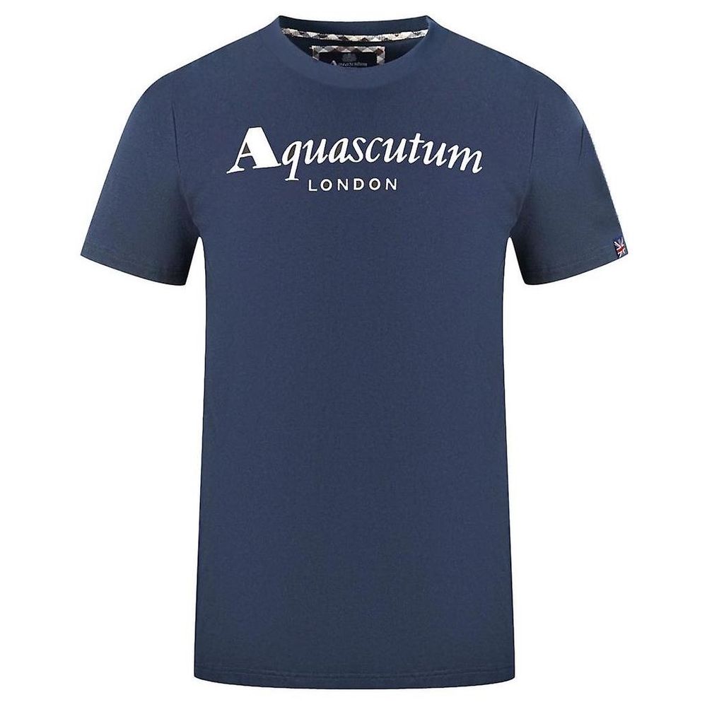 Aquascutum Blue Cotton T-Shirt for Elevated Style