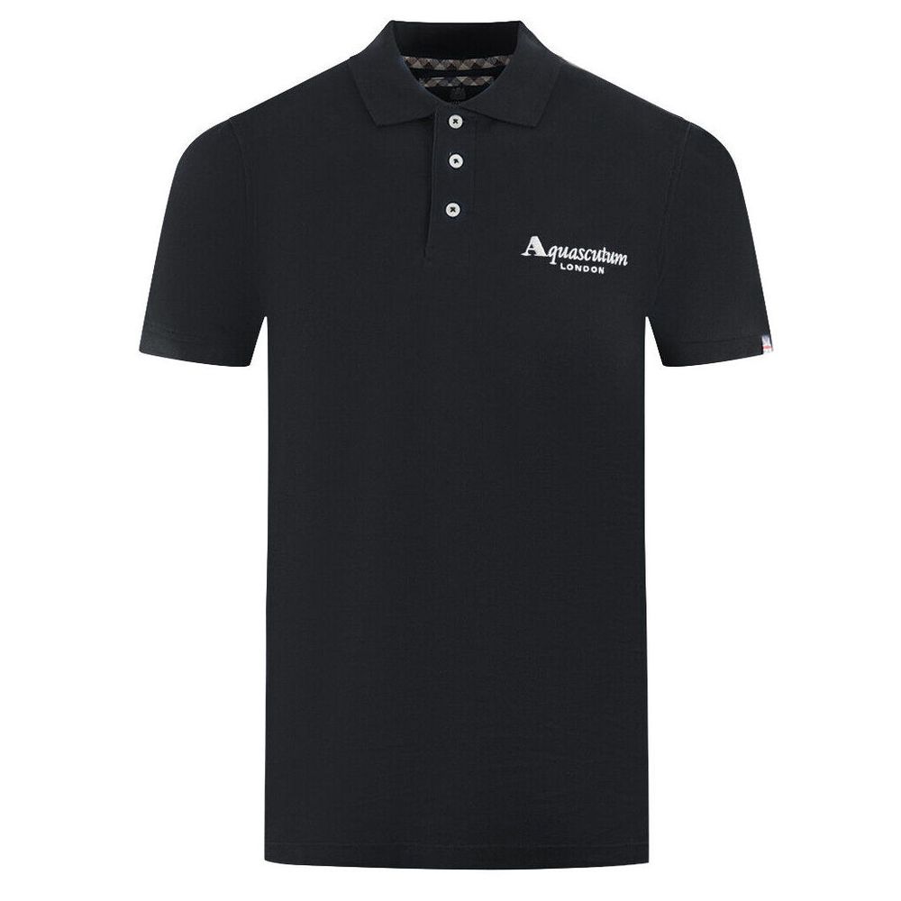 Aquascutum Navy Cotton Polo Shirt