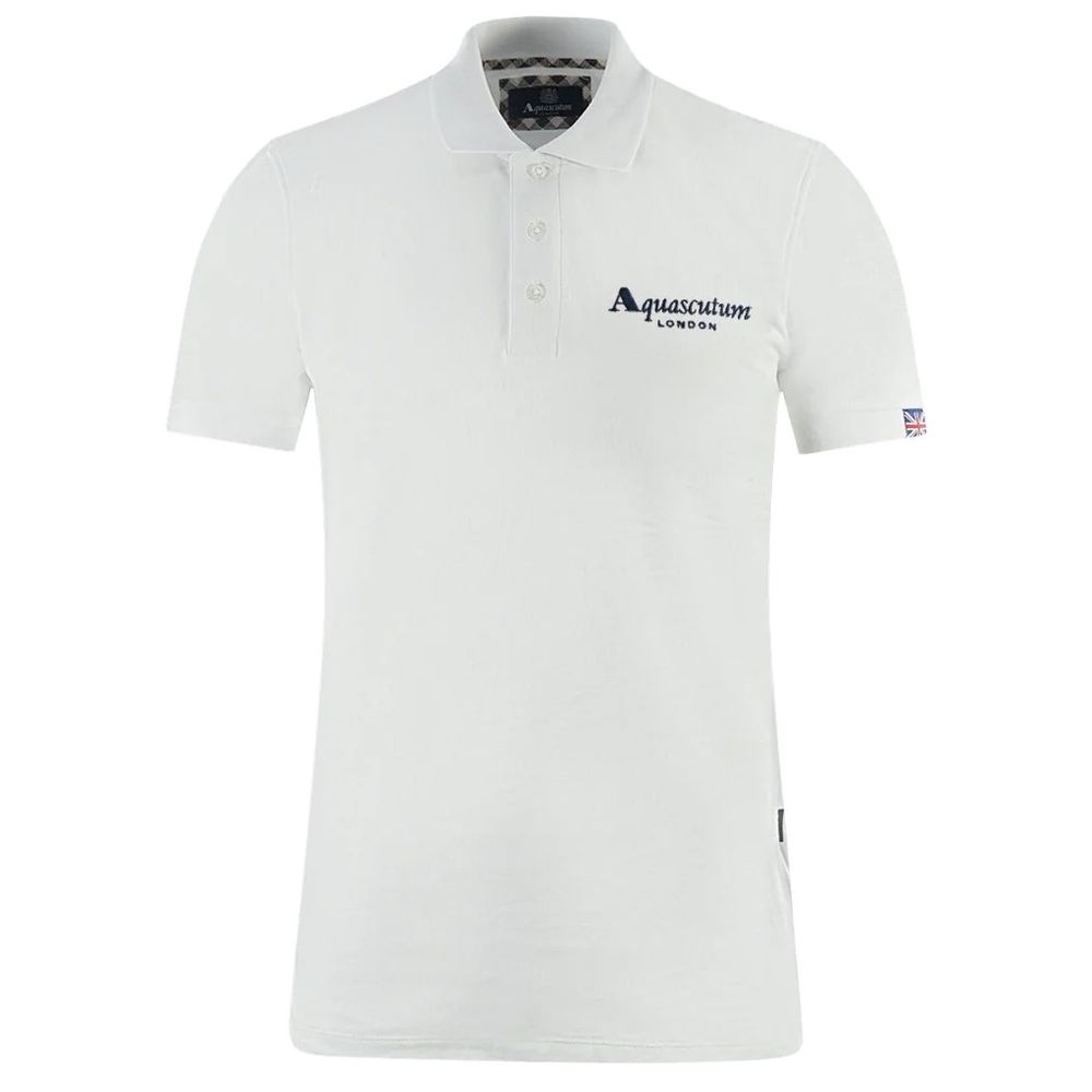 Aquascutum White Cotton Polo Shirt for Luxe Style