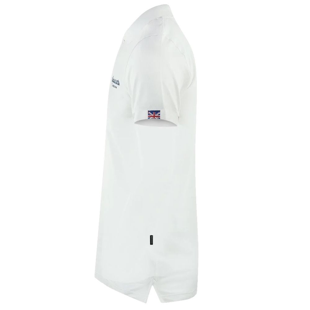 Aquascutum White Cotton Polo Shirt for Luxe Style