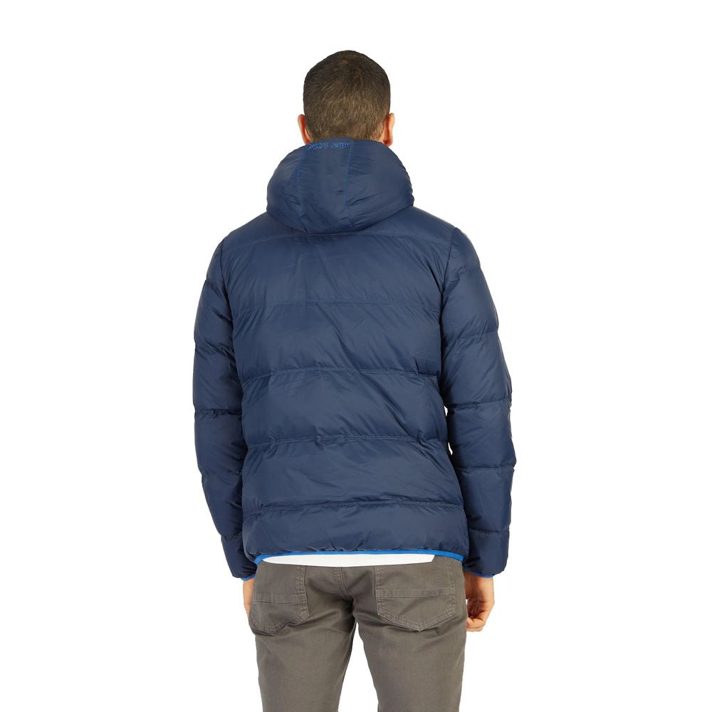La Martina Blue Nylon Jacket - Elevate Your Outerwear