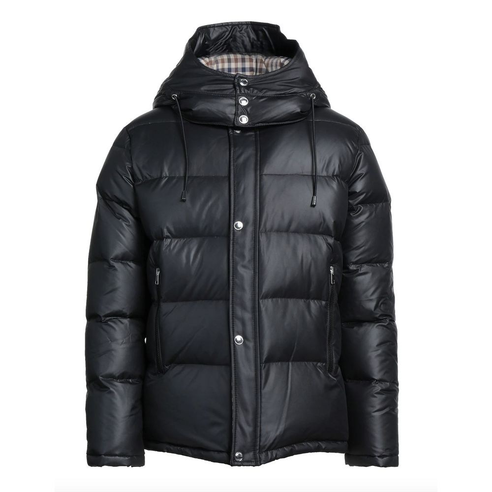 Aquascutum Black Cashmere Luxury Outerwear Jacket