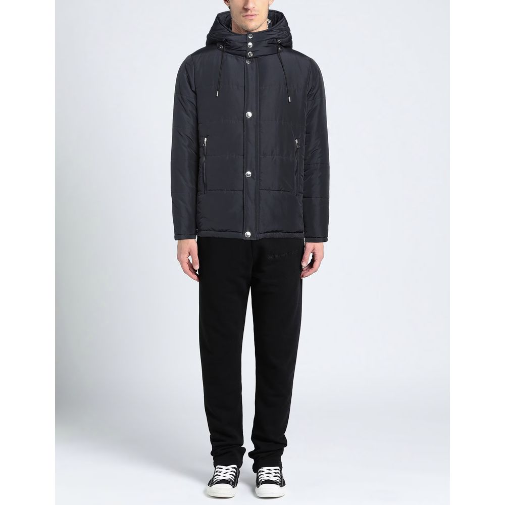 Aquascutum Blue Cotton Jacket with Removable Hood
