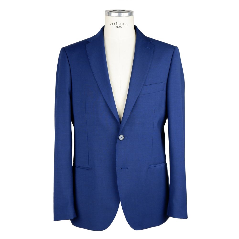 Emilio Romanelli Navy Wool Two-Button Suit