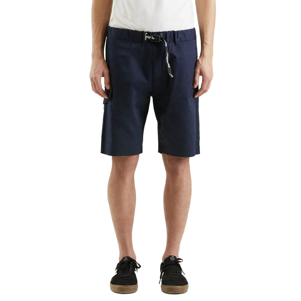 Refrigiwear Blue Cotton Blend Shorts for Sophisticated Style