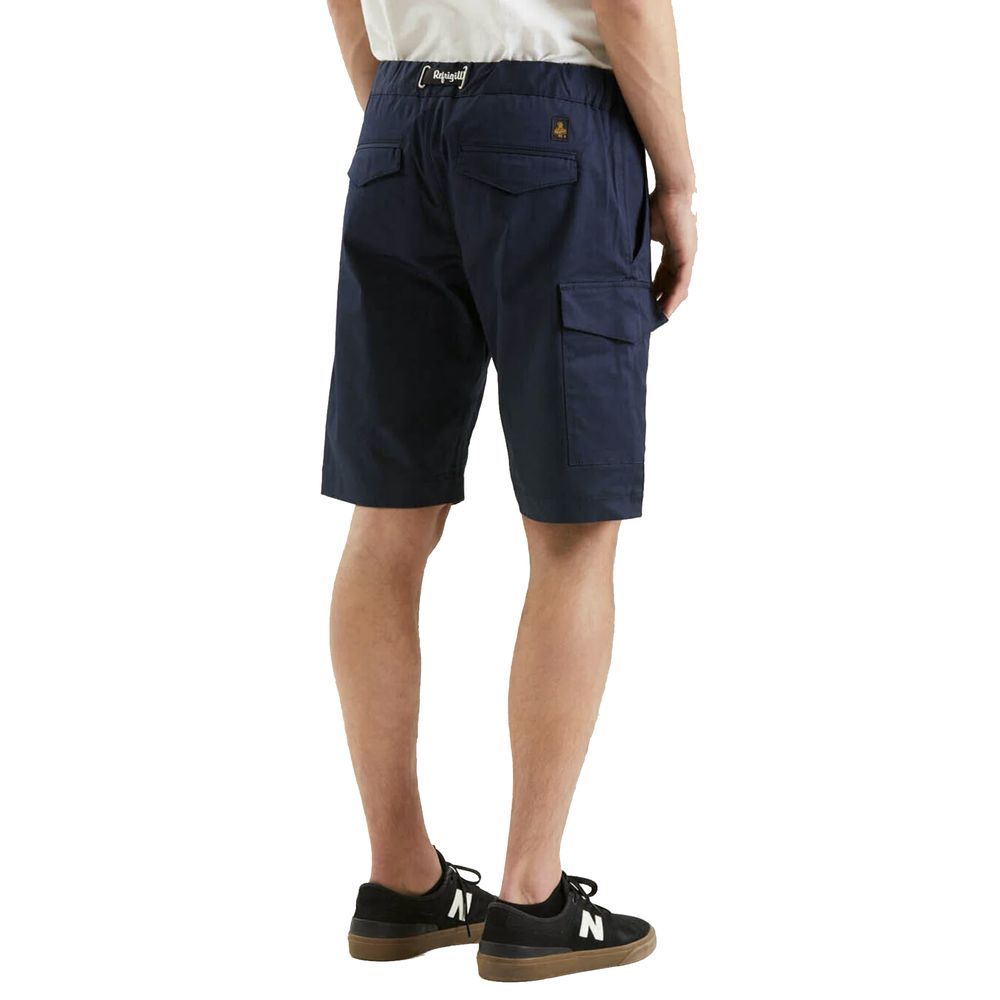 Refrigiwear Blue Cotton Blend Shorts for Sophisticated Style